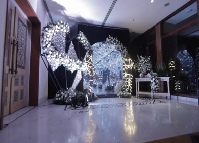 A Shot of an Indian Wedding Venue Decoration in India