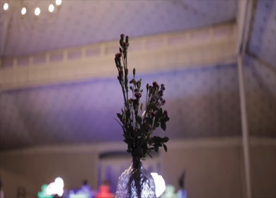 A Slow Motion Shot of an Indian Wedding Venue Decoration in India
