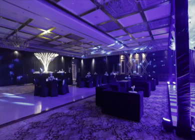 A Slow Motion Shot of an Indian Wedding Venue Decoration in India