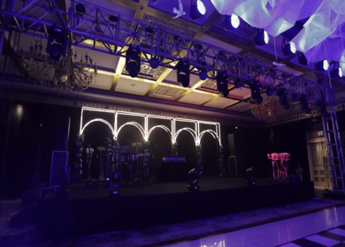 A Slow Motion Shot of an Indian Wedding Venue Decoration in India