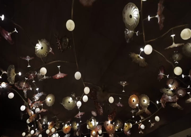 A Slow Motion Shot of an Indian Wedding Venue Decoration in India