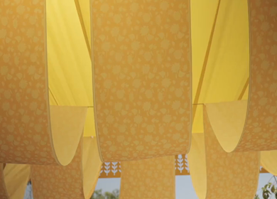 A Slow Motion Shot of an Indian Wedding Venue Decoration in India