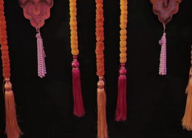 A Slow Motion Shot of an Indian Wedding Venue Decoration in India