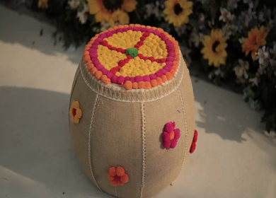 A Slow Motion Shot of an Indian Wedding Venue Decoration in India