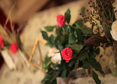 A Slow Motion Shot of an Indian Wedding Decoration in India