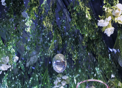 A Slow Motion Shot of an Indian Wedding Venue Decoration in India