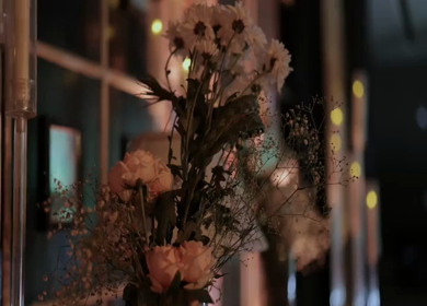A Slow Motion Shot of an Indian Wedding Venue Decoration in India