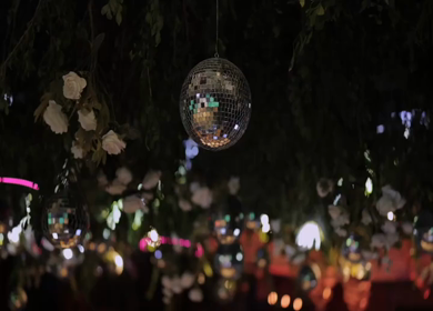A Slow Motion Shot of an Indian Wedding Venue Decoration in India