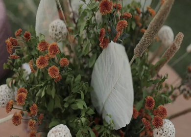 A Slow Motion Shot of an Indian Wedding Venue Decoration in India