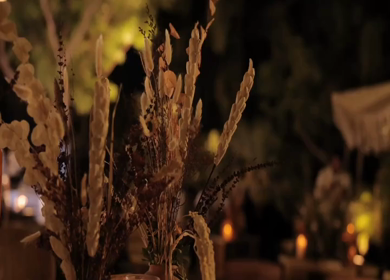 A Slow Motion Shot of an Indian Wedding Venue Decoration in India