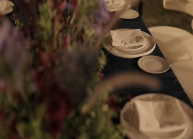 A Slow Motion Shot of an Indian Wedding Venue Decoration in India