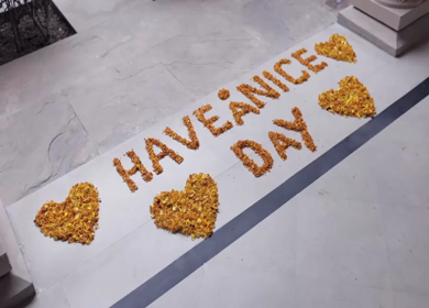 A Slow Motion Shot of an Indian Wedding Venue Decoration in India