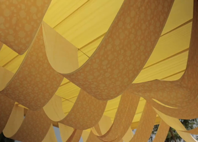 A Slow Motion Shot of an Indian Wedding Venue Decoration in India
