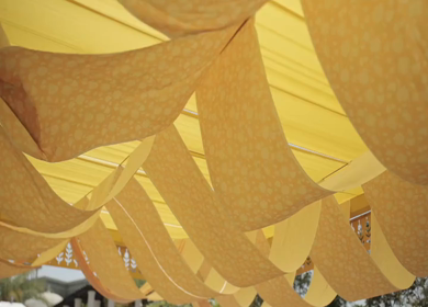 A Slow Motion Shot of an Indian Wedding Venue Decoration in India