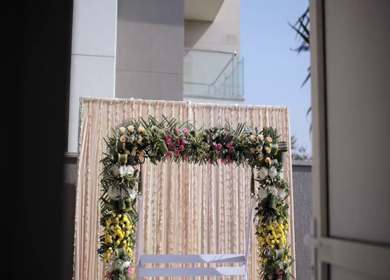 A Slow Motion Shot of an Indian Wedding Venue Decoration in India