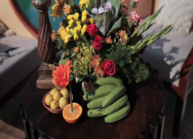 A Slow Motion Shot of an Indian Wedding Venue Decoration in India