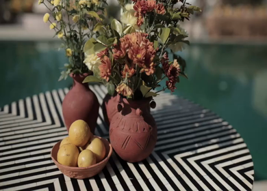 A Slow Motion Shot of an Indian Wedding Venue Decoration in India