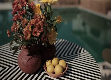 A Slow Motion Shot of an Indian Wedding Venue Decoration in India