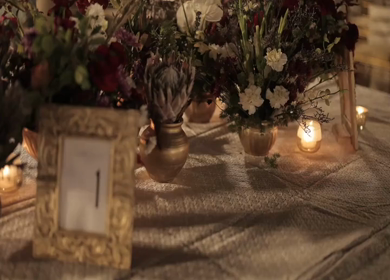 A Slow Motion Shot of an Indian Wedding Venue Decoration in India