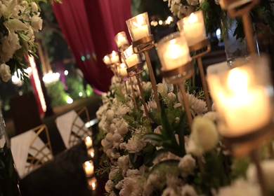 A Slow Motion Shot of an Indian Wedding Decoration in India