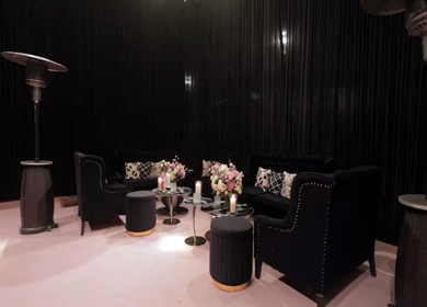 A Slow Motion Shot of an Indian Wedding Venue Decoration in India