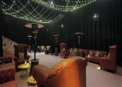 A Slow Motion Shot of an Indian Wedding Venue Decoration in India