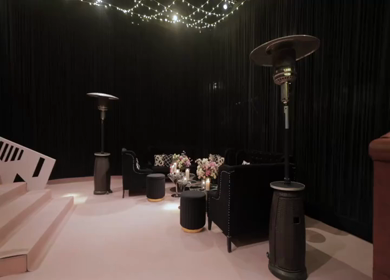 A Slow Motion Shot of an Indian Wedding Venue Decoration in India