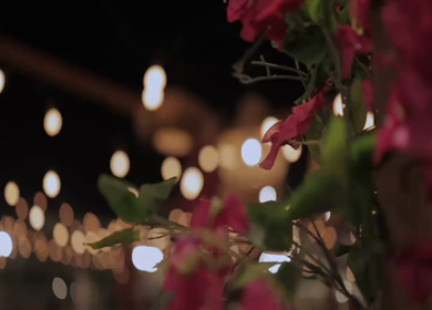 A Slow Motion Shot of an Indian Wedding Venue Decoration in India