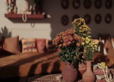 A Slow Motion Shot of an Indian Wedding Venue Decoration in India