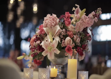 A Slow Motion Shot of an Indian Wedding Venue Decoration in India