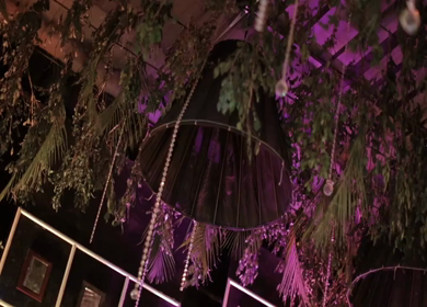 A Slow Motion Shot of an Indian Wedding Venue Decoration in India