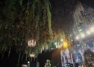 A Slow Motion Shot of an Indian Wedding Venue Decoration in India