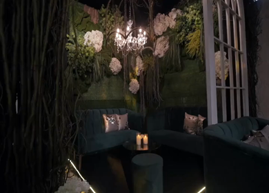 A Slow Motion Shot of an Indian Wedding Venue Decoration in India