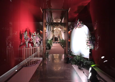 A Slow Motion Shot of an Indian Wedding Decoration in India