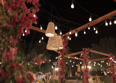 A Slow Motion Shot of an Indian Wedding Venue Decoration in India