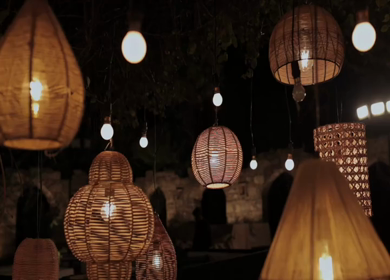 A Slow Motion Shot of an Indian Wedding Venue Decoration in India