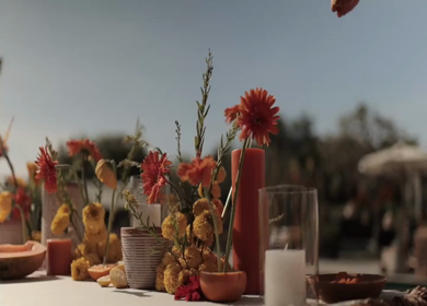 A Slow Motion Shot of an Indian Wedding Venue Decoration in India