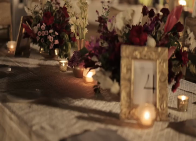 A Slow Motion Shot of an Indian Wedding Venue Decoration in India