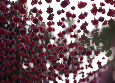 A Slow Motion Shot of an Indian Wedding Venue Decoration in India