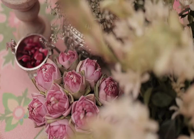 A Slow Motion Shot of an Indian Wedding Venue Decoration in India
