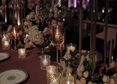 A Slow Motion Shot of an Indian Wedding Venue Decoration in India