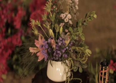 A Slow Motion Shot of an Indian Wedding Venue Decoration in India