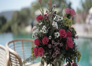 A Slow Motion Shot of an Indian Wedding Venue Decoration in India