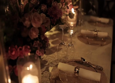 A Slow Motion Shot of an Indian Wedding Venue Decoration in India