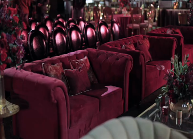 A Slow Motion Shot of an Indian Wedding Venue Decoration in India