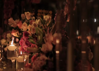 A Slow Motion Shot of an Indian Wedding Venue Decoration in India