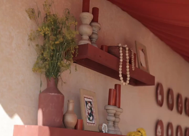 A Slow Motion Shot of an Indian Wedding Venue Decoration in India
