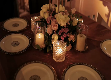 A Slow Motion Shot of an Indian Wedding Venue Decoration in India