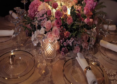 A Slow Motion Shot of an Indian Wedding Venue Decoration in India