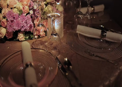 A Slow Motion Shot of an Indian Wedding Venue Decoration in India